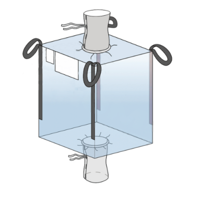 Bricolaj, casa si gradina - Sac Big Bag 90x90x185 - 1200 Kg - Incarcare TUB si Descarcare TUB