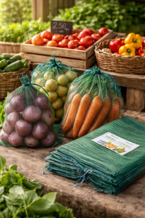 Saci Raschel 27 x 35 cm – Verde - 5 kg  - 100 buc / Set [1]