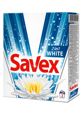 Detergenti rufe - Savex detergent rufe automat 300g 2in1 white