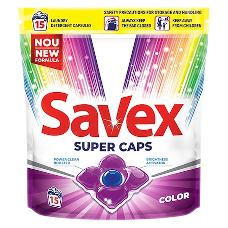 Detergenti rufe - Savex detergent super caps 15buc color