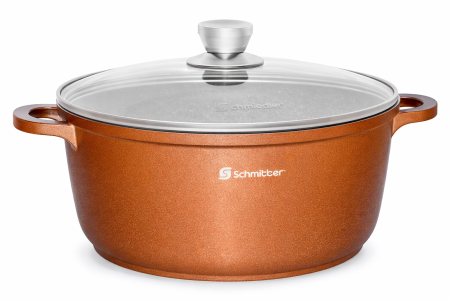 Oale - Oală Schmitter cu Capac – Aluminiu Turnat cu Acoperire Ceramică, 20 cm, 2.5 L, Model 301.20 TC