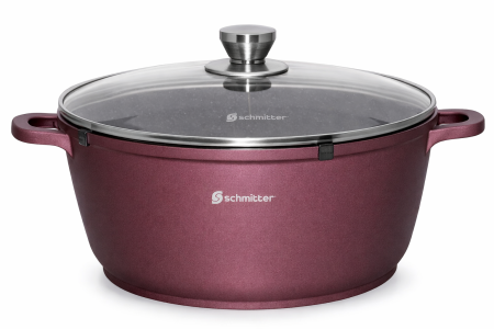 Oale - Oală Schmitter cu Capac – Aluminiu Turnat cu Acoperire Ceramică, 24 cm, 3.5 L, Model 301.24 TC