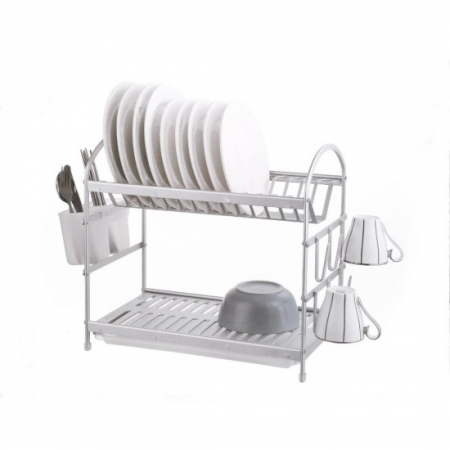 Vase si accesorii bucatarie - Scurgator vase etajat aluminiu wow