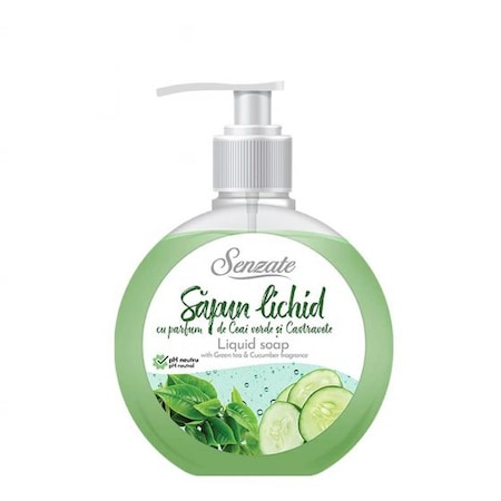 Sapun lichid - Senzate sapun lichid pompa 500ml ceai verde castravete