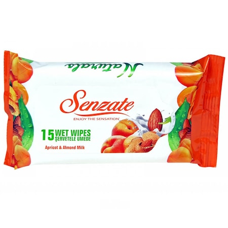 Servetele umede - Senzate servetele umede 15buc apricot almond milk