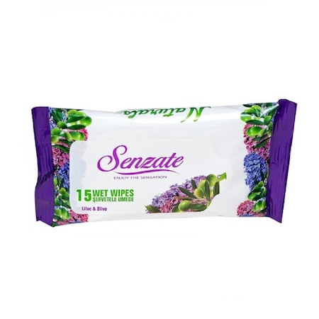 Servetele umede - Senzate servetele umede 15buc liliac olive