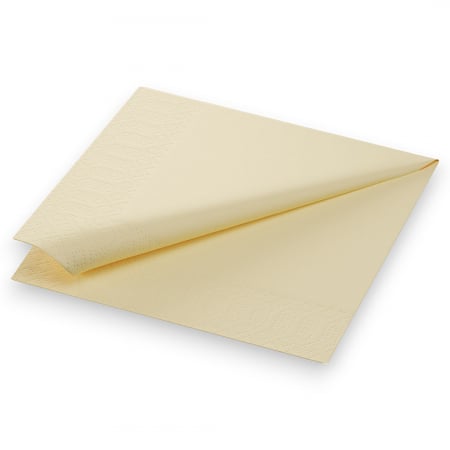 Consumabile hartie - Șervețele Crem – 2 Straturi | 33x33 cm | Celuloză 100% - 250 Buc / Pachet