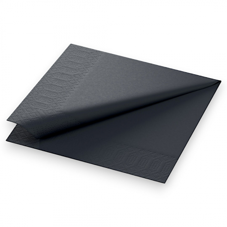 Consumabile hartie - Șervețele Negre – 2 Straturi | 33x33 cm | Celuloză 100% | 250 buc / Pachet