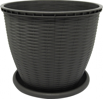 Ghivece plastic - Set 10+1ghivece ratan 16l wenghe mx