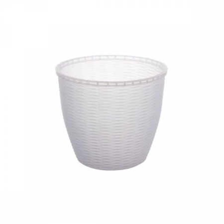 Ghivece plastic - Set 10+1ghivece ratan 9l alb mx