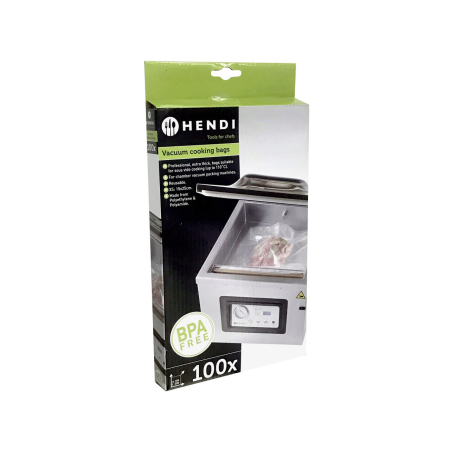 Set 100 pungi vacuum gofrate, 150x250 mm, Hendi, 2 straturi, 75 microni, filtru UV [0]