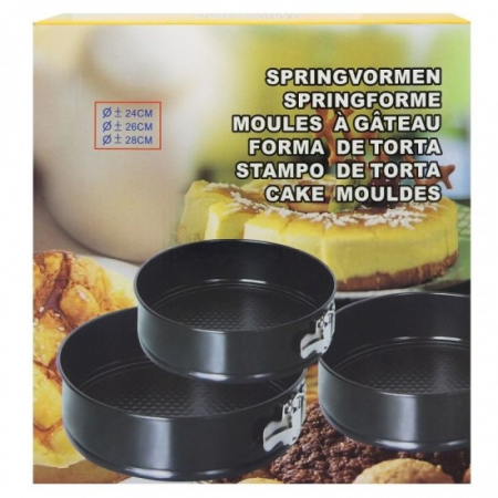 Tava gatit - Set 3 tavi blat tort 20/22/24cm wx