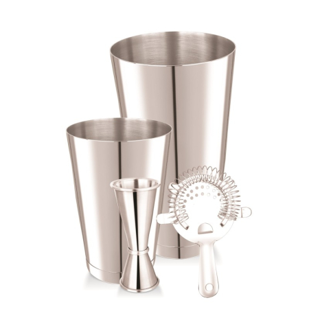 Set cocktail Barvello din inox, 4 piese, cu shakere de 500 și 750 ml [1]