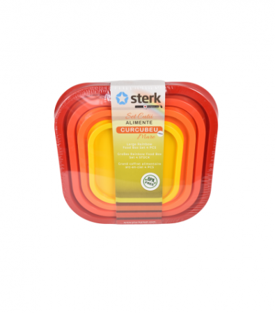 Vase si accesorii bucatarie - Set cutii alimente curcubeu 4buc/set mari
