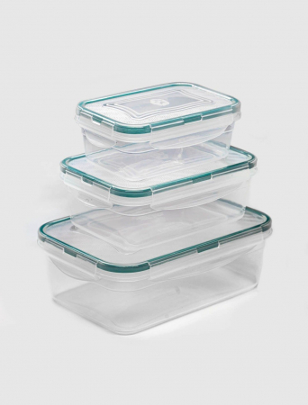 Cutie alimente - Set cutii lia dreptunghiulare 0.44l+0.83l+1.47l sterk