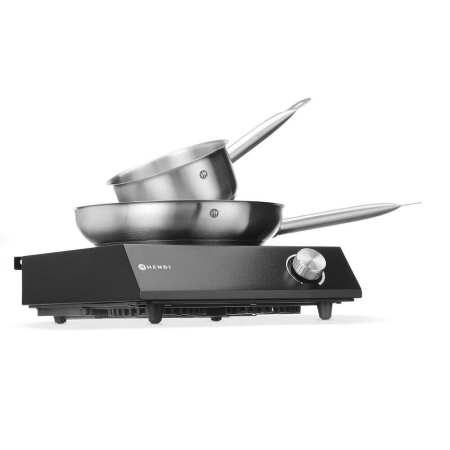 Set: Plita cu inductie 3500W + cratita + tigaie, HENDI, Negru, 220-240V/3500W, 320x395x(H)95mm [5]