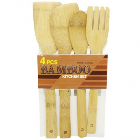 Set ustensile bucatarie bambus 4p c49-c401 wx