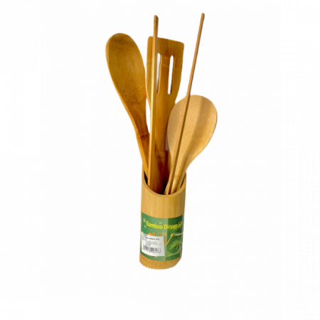 Set ustensile bucatarie din bambus 5piese wow [1]