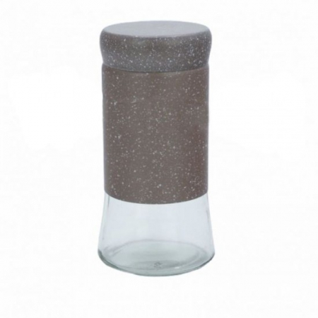 Vase si accesorii bucatarie - Solnita cu capac sticla+metal marmurat diverse culori mx