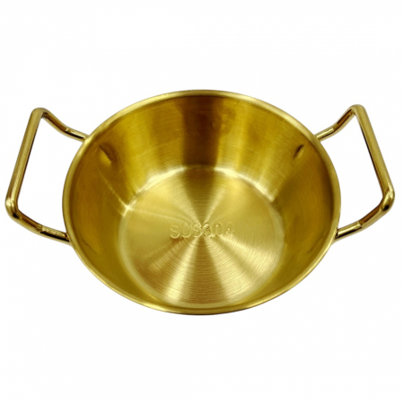 Vase si accesorii bucatarie - Sosieră Aurie cu Mânere – 10 cm, Eleganță și Funcționalitate