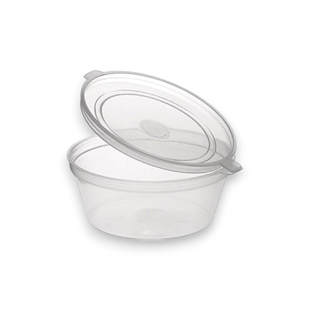 Sosiere - Sosiera PP 1oz cu capac atasat, transparenta, 30 ml, 50 buc / set
