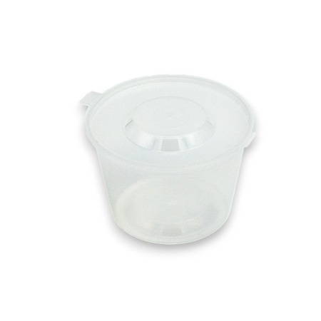 Sosiere - Sosiera PP 4oz cu capac atasat, transparenta, 120 cc, 50 buc / set