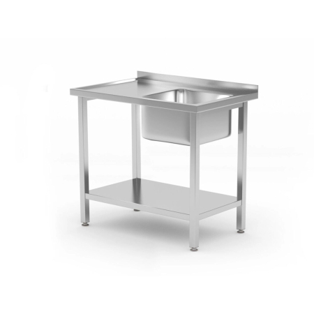 Mașini de spălat vase și igienă - Spalator cu 1 cuva din otel inoxidabil Hendi ,dreapta, Buget Line, 800x600x(H)850mm