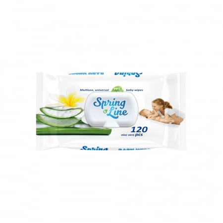 Servetele umede - Spring line servetele umede 120buc