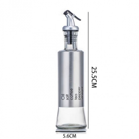 Sticlă pentru Ulei/Oțet cu Dop– 25,5 x 6,5 cm | Sticlă + Metal + PVC [3]