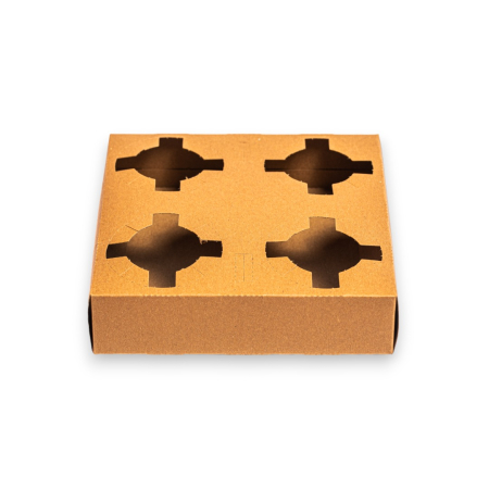 Suporti pahare - Suport carton 4 cupe – natur