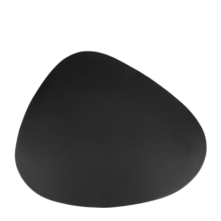 Vase si accesorii bucatarie - Suport de masa din piele, asimetrice, BLACK, 45 x 37 cm - 6 Buc / Set