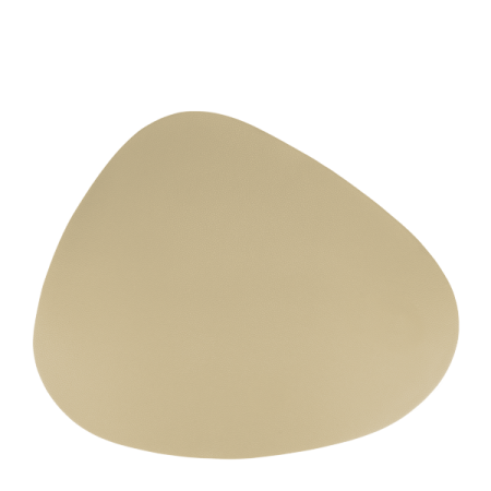 Vase si accesorii bucatarie - Suport de masa din piele, asimetrice, culoare BEJ, 45 x 37 cm - 6 Buc / Set