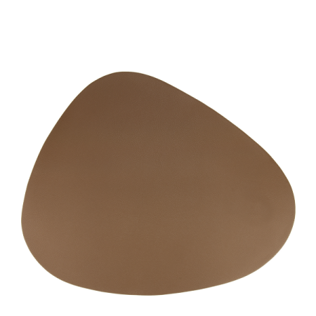 Vase si accesorii bucatarie - Suport de masa din piele, asimetrice, LIGHT BROWN, 44 x 37 cm - 6 Buc / Set