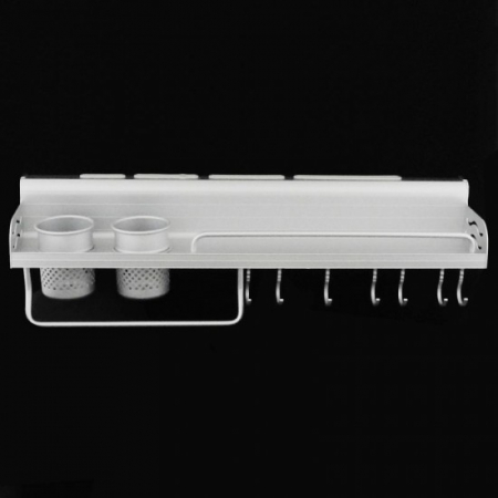 Suporti bucatarie - Suport perete ustensile bucatarie aluminiu new 9piese 60cm mx