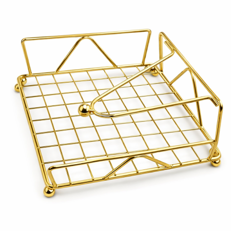 Articole pentru servit - Suport Servetele Gold 18x18x7 CM