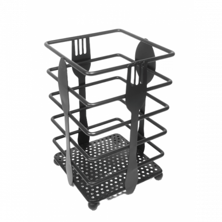 Suport Tacâmuri din Metal – 15x9 cm, Design Modern cu Detalii Decorative [1]