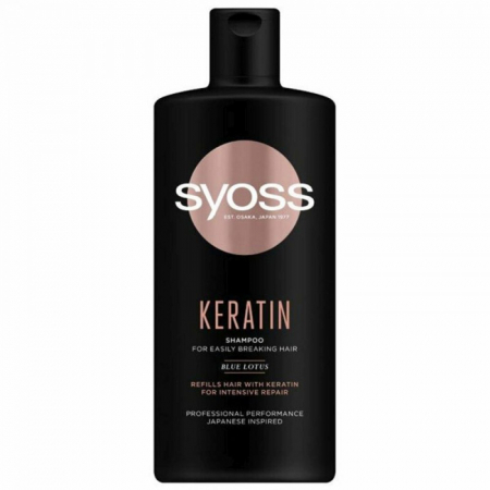 Ingrijirea parului - Syoss sampon 440ml keratin blue lotus