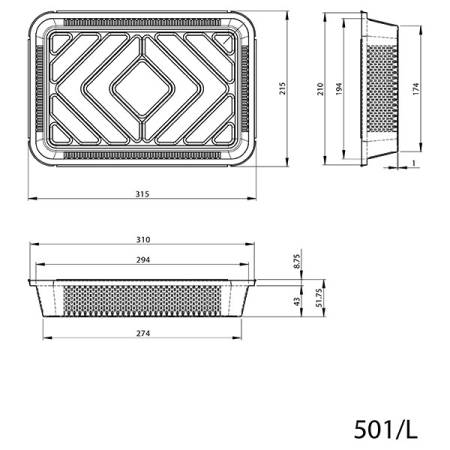 Tavă din Aluminiu (2380 cc) [2]