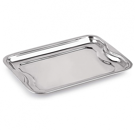 Tava servire - Tavă Dreptunghiulară din Inox – 35x25 cm -  6 Buc / Set