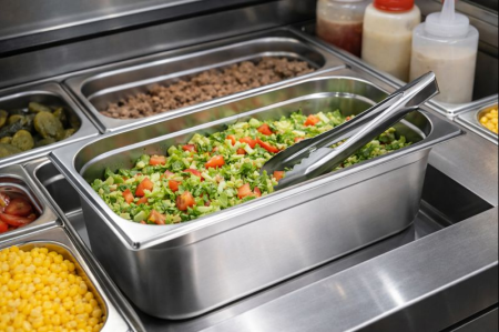 Tava inalta, Horeca din inox , pentru depozitare alimente 32.5x17.6x10 Cm [1]