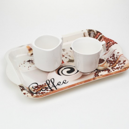Tava servire - Tava plastic decor 34x22,5x2,5 cm mx