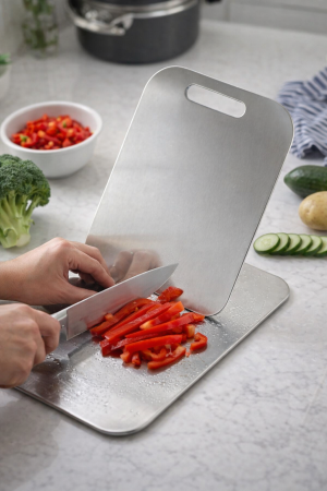 Tocător bucătărie inox Hascevher 18/10, 34×26 cm [2]