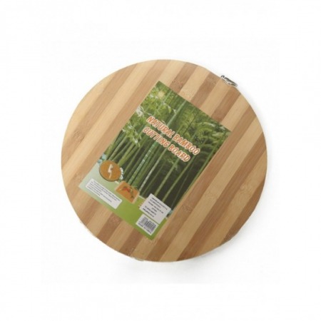 Tocator lemn doua culori rotund cu inel 30cm wow [2]