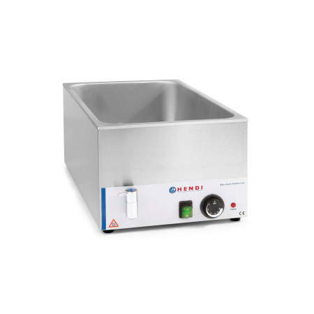 Echipamente Profesionale Bucatarie - Vas Bain-marie Hendi Kitchen Line cu robinet de scurgere GN 1/1 150 mm, 1200 W