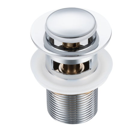 Sanitare - Ventil lavoar Balneo Click-Clack Model B, crom, alamă, cu preaplin, G1 1/4, etanșare silicon