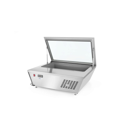 Vitrina de prezentare pentru inghetata, 77 lt, -18/-25 gr C, corp inox, ARKTIC by Hendi, 867x735x(H)373mm, Clasa energetica E [6]
