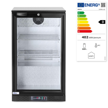Vitrina frigorifica de prezentare interval temp. 2/10 C, 150 W, corp inox, ARKTIC by Hendi, 500x500x(H)900 mm 103 Litri, Clasa energetica D [1]
