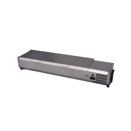 Echipamente Profesionale Bucatarie - Vitrina frigorifica tip display Inox pentru containere GN 1/3 cu o inaltime maxima de 150 mm Hendi 9x GN1/3 180 W