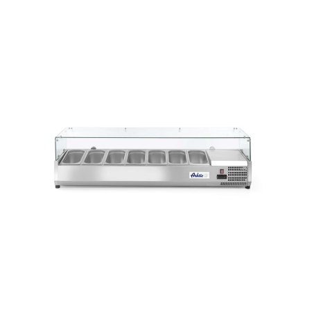 Echipamente frigorifice - Vitrina prezentare Hendi, interval temp. -2/8?C, 180W, corp inox, ARKTIC by Hendi, 1605x395x(H)430 mm, 7 vase  GN 1/3