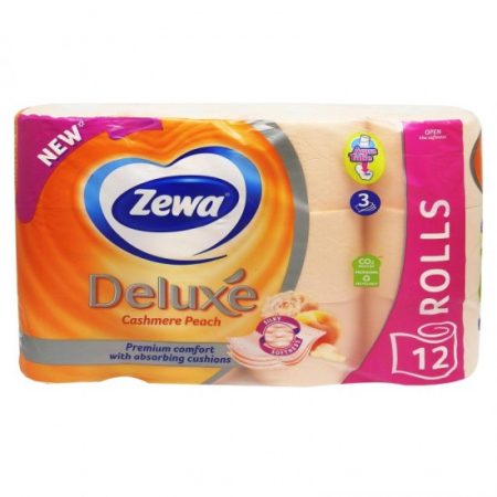 Consumabile hartie - Zewa hartie igienica 3str 12role deluxe cashmere peach